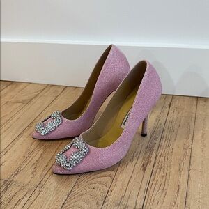 Manolo Blahnik Glitter Crystal Embellishments Pumps Size 35 / 5